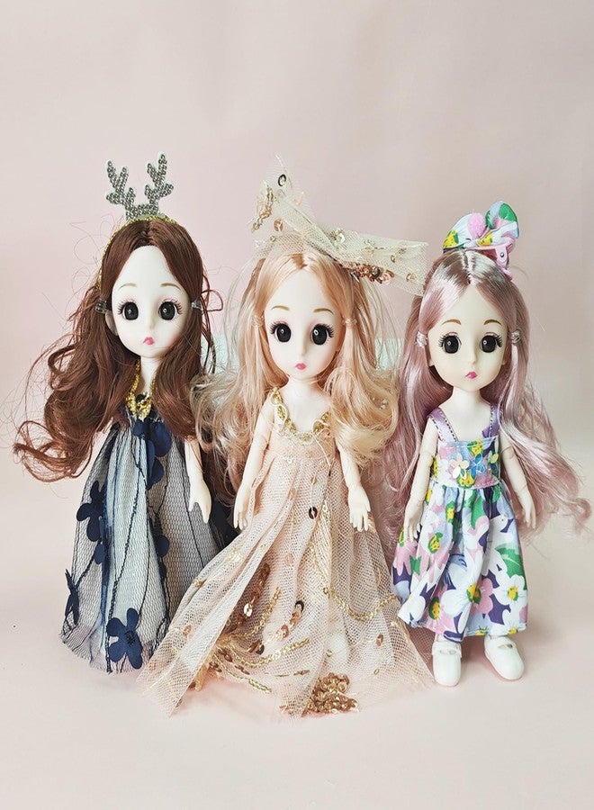 TNDCKP 6 Pcs 6 Inch Princess Girl Mini Dolls, Small Princess Little Girl Miniature Dolls for 3+ Year Old Girls 1 - Image 5